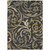 3' X 5' Black Taupe And Gold Floral Washable Indoor Outdoor Area Rug