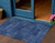 3' X 5' Navy Blue And Sky Blue Geometric Washable Indoor Outdoor Area Rug Transitional Style - Navy Blue, Sky Blue Color