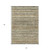5' X 8' Beige Striped Washable Indoor Outdoor Area Rug