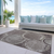 3' X 5' Chocolate And Beige Faux Bois Washable Indoor Outdoor Area Rug