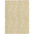 5' X 8' Gold and White Geometric Washable Non Skid Indoor Outdoor Area Rug