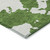 3' X 5' Green And Ivory Abstract Washable Indoor Outdoor Area Rug - Green, Ivory