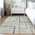 5' X 8' Green And Charcoal Geometric Washable Indoor Outdoor Area Rug