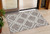 3' X 5' Taupe And Ivory Geometric Washable Indoor Outdoor Area Rug Transitional Style - Taupe, Ivory Color