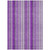 5' X 8' Purple Striped Washable Non Skid Indoor Outdoor Area Rug - Purple