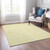 3' X 5' Yellow And Ivory Geometric Washable Indoor Outdoor Area Rug