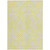 3' X 5' Yellow And Ivory Geometric Washable Indoor Outdoor Area Rug