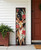 36" Black Red And Green Christmas Reindeer Solid Wood Porch Sign