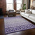 5' X 8' Purple Lavender And Ivory Geometric Washable Indoor Outdoor Area Rug