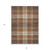 5' X 8' Chocolate Copper And Gold Plaid Washable Indoor Outdoor Area Rug