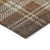 5' X 8' Chocolate Copper And Gold Plaid Washable Indoor Outdoor Area Rug