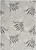 6' X 9' Gray Black And Ivory Palm Leaf Indoor Outdoor Area Rug