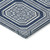 3' X 5' Navy Blue And Ivory Geometric Washable Indoor Outdoor Area Rug Transitional Style - Navy Blue, Ivory Color