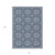 3' X 5' Navy Blue And Ivory Geometric Washable Indoor Outdoor Area Rug Transitional Style - Navy Blue, Ivory Color