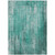5' X 8' Teal Blue Aqua And Gray Striped Washable Indoor Outdoor Area Rug