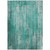 5' X 8' Teal Blue Aqua And Gray Striped Washable Indoor Outdoor Area Rug