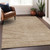 3' X 5' Khaki And Brown Abstract Washable Indoor Outdoor Area Rug