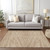 3' X 5' Khaki And Brown Abstract Washable Indoor Outdoor Area Rug