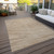 3' X 5' Khaki And Brown Abstract Washable Indoor Outdoor Area Rug
