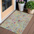 3' X 5' Gray Fern Green And Artichoke Green Paisley Washable Indoor Outdoor Area Rug