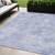 5' X 8' Sky Blue And Ivory Geometric Washable Indoor Outdoor Area Rug Transitional Style - Sky Blue, Ivory Color