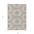 5' X 8' Beige Brown And Teal Blue Floral Medallion Washable Indoor Outdoor Area Rug