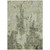 3' X 5' Artichoke Green And Fern Green Abstract Washable Indoor Outdoor Area Rug