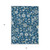 5' X 8' Navy Blue Ivory And Gray Floral Washable Indoor Outdoor Area Rug