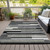 3' X 5' Black Charcoal And Gray Striped Washable Indoor Outdoor Area Rug