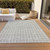 5' X 8' Gray And Ivory Geometric Washable Indoor Outdoor Area Rug - Gray, Ivory