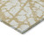 5' X 8' Gold And Ivory Abstract Washable Indoor Outdoor Area Rug - 880016685329