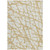 5' X 8' Gold And Ivory Abstract Washable Indoor Outdoor Area Rug - 880016685329