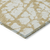 5' X 8' Gold And Ivory Abstract Washable Indoor Outdoor Area Rug