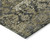 3' X 5' Charcoal And Beige Damask Washable Indoor Outdoor Area Rug