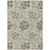 5' X 8' Beige Tan And Blue Floral Washable Indoor Outdoor Area Rug