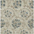 5' X 8' Beige Tan And Blue Floral Washable Indoor Outdoor Area Rug