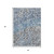 5' X 8' Blue And Gray Abstract Washable Indoor Outdoor Area Rug