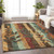 3' X 5' Wheat And Gold Floral Washable Indoor Outdoor Area Rug