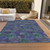 3' X 5' Purple Lavender And Green Polka Dot Washable Indoor Outdoor Area Rug
