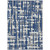 3' X 5' Navy Blue Gray And Ivory Striped Washable Indoor Outdoor Area Rug - Navy Blue, Gray, Ivory