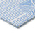 5' X 8' Blue and White Abstract Washable Non Skid Indoor Outdoor Area Rug - Blue, White