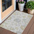 3' X 5' Silver Gray And Gold Floral Washable Indoor Outdoor Area Rug - Silver, Gray, Gold