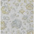 3' X 5' Silver Gray And Gold Floral Washable Indoor Outdoor Area Rug