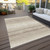 5' X 8' Ivory And Beige Abstract Washable Indoor Outdoor Area Rug - 880016878356