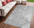 5' X 8' Gray Abstract Washable Non Skid Indoor Outdoor Area Rug Transitional Style - Gray Color