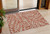 3' X 5' Orange And Ivory Floral Washable Indoor Outdoor Area Rug
