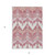 5' X 8' Blush Mauve And Ivory Ikat Washable Indoor Outdoor Area Rug