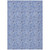 3' X 5' Navy Blue And Denim Blue Floral Washable Indoor Outdoor Area Rug