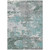 3' X 5' Blue And Teal Blue Abstract Washable Indoor Outdoor Area Rug - Blue, Teal Blue