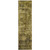 8' Runner Green Abstract Washable Non Skid Indoor Outdoor Runner Rug Transitional Style - Green Color